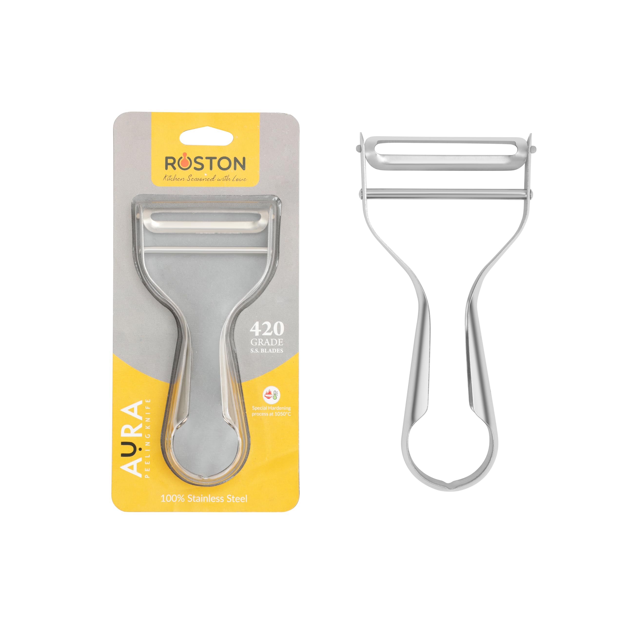 ROSTON Vegetable Peeler Y Peeler Cubes Series Stainless Steel for Kitchen Home use