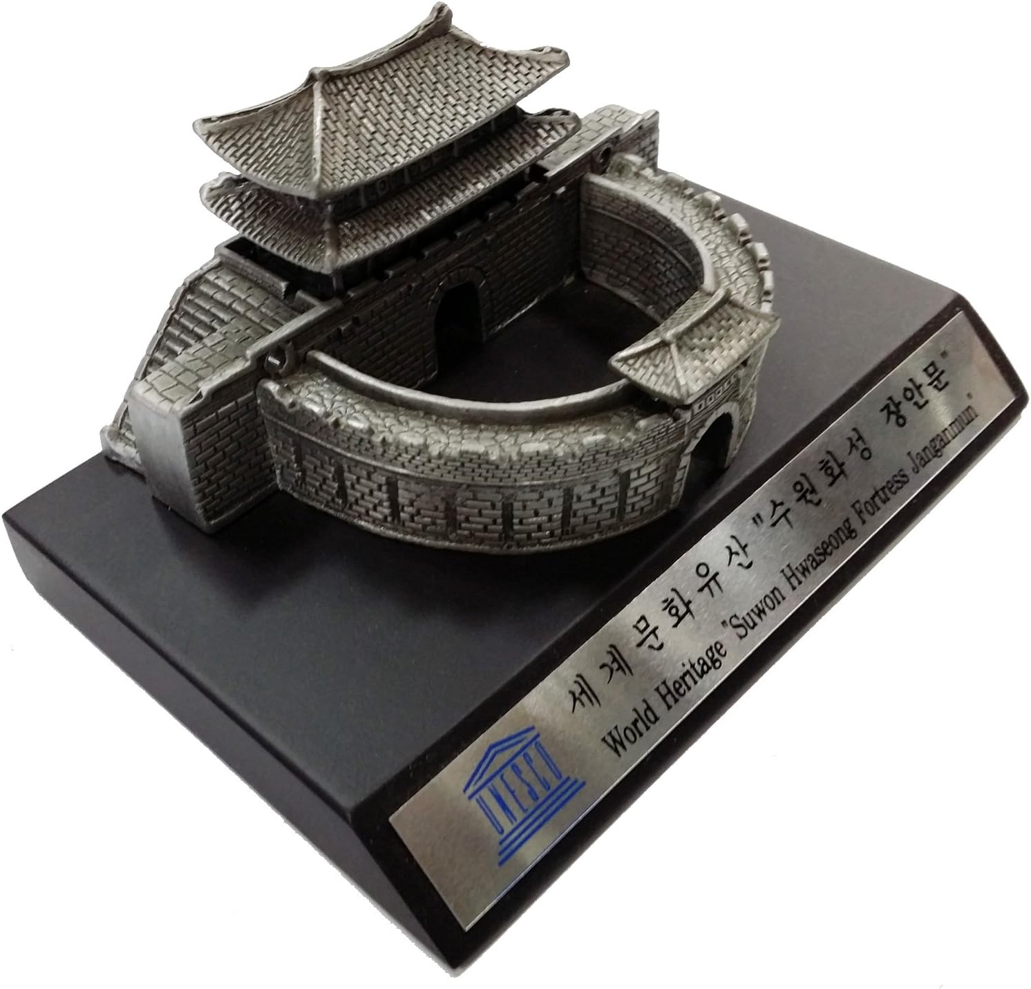 BKP Janganmun Gate of Suwon Hwaseong Fortress Miniature World Heritage Korea Collectible Pewter Building