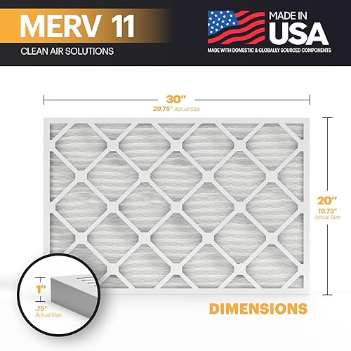 Miniatura 515 de BNX TruFilter MERV 13 - Filtro de aire para horno de CA de 20 x 20 x 1 pulgadas (paquete de 4) - Fabricado en Estados Unidos - Filtros de aire