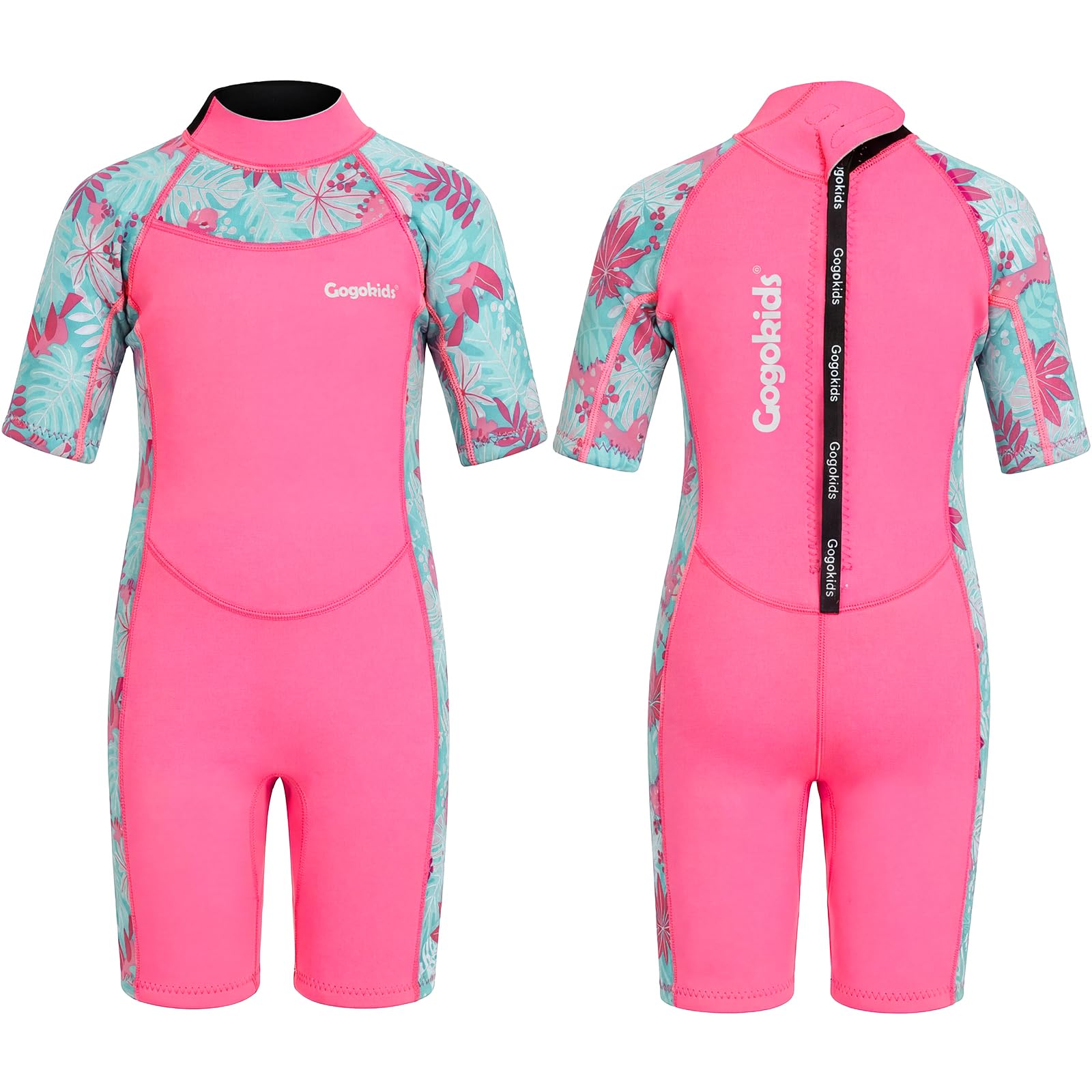 Gogokids Kids Shorty Wetsuit, 2mm SCR Lightweight Neoprene for Toddlers, Back Zip Children’s Short Wet Suit for Comfort & Warmth, Swimming, Snorkelling & Surfing, Ages 2–8 Boys Girls