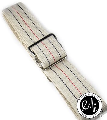 EMI 60" White Gait Transfer Belt Comfortable Cotton Belt for Patients | Metal Buckle | Ideal Mobility Aid for Seniors, Patients, and Physical Therapy Use 624-M-Wht