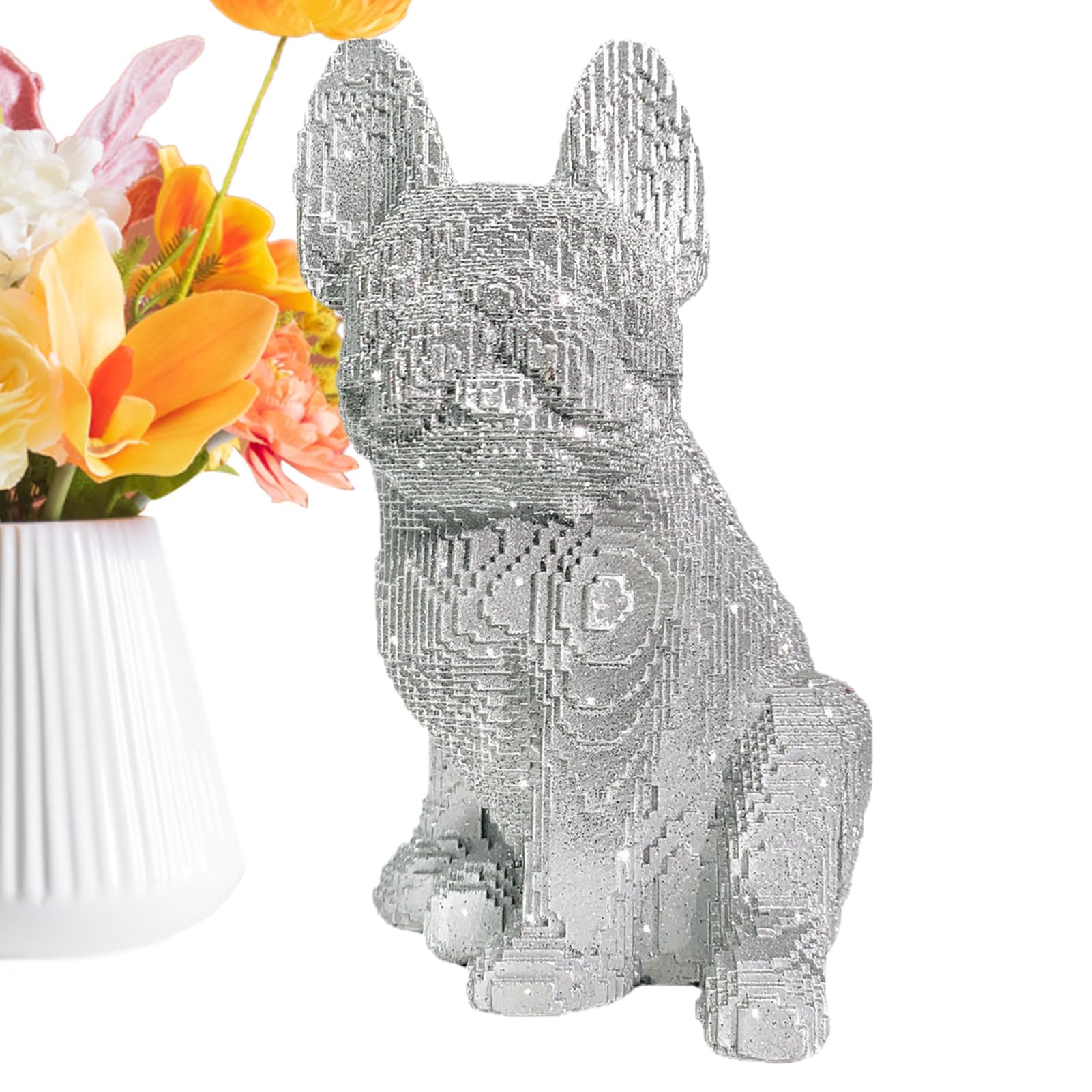 Statue bouledogue français décoration intérieure maison et figurine table bureau