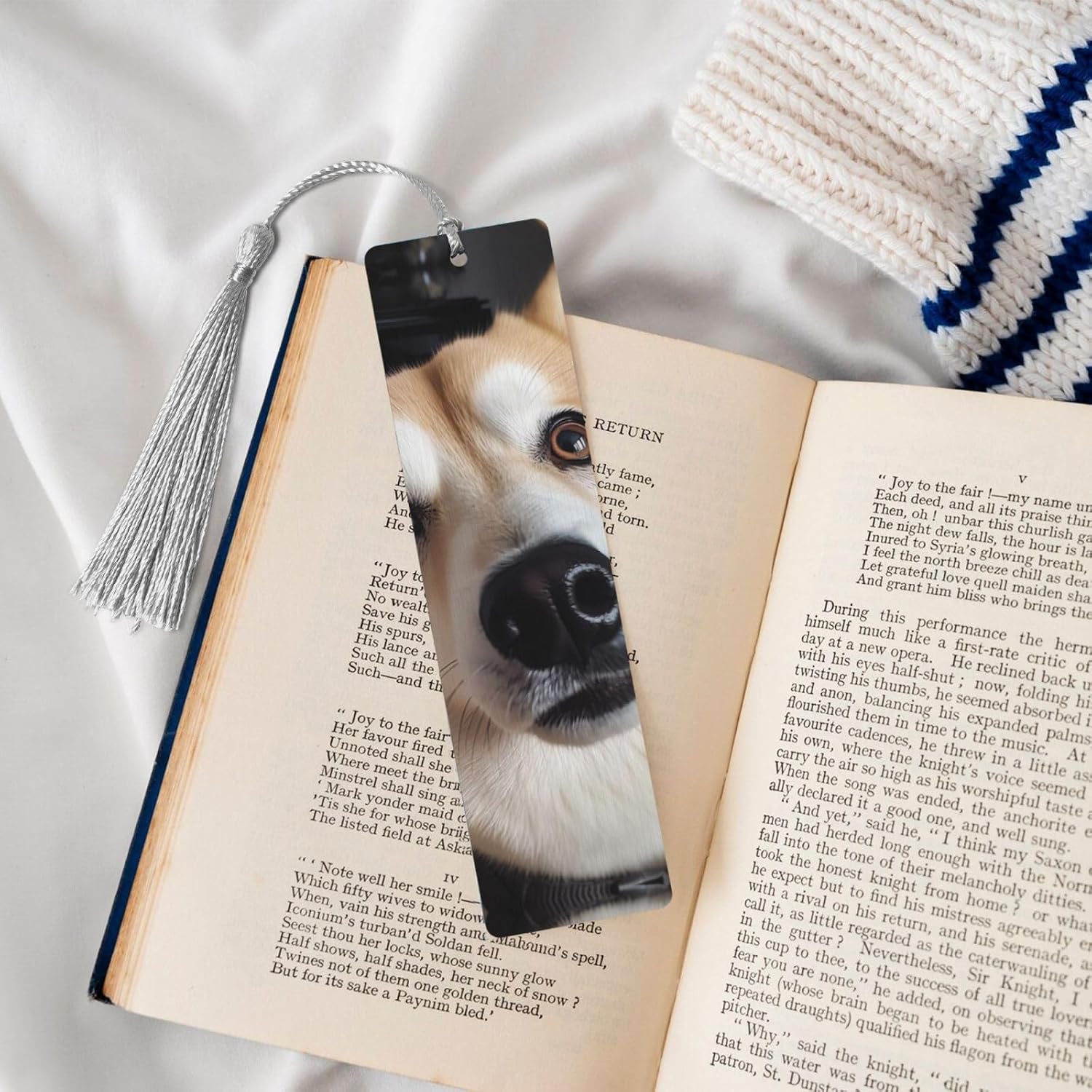 Animal Dog Photo Wooden Bookmark with Tassel Pendant Unique Handmade Wood Bookmark Gift Craft Book Markers for Book Lovers Page Markers Ornament Ideal for Birthday Present image 4