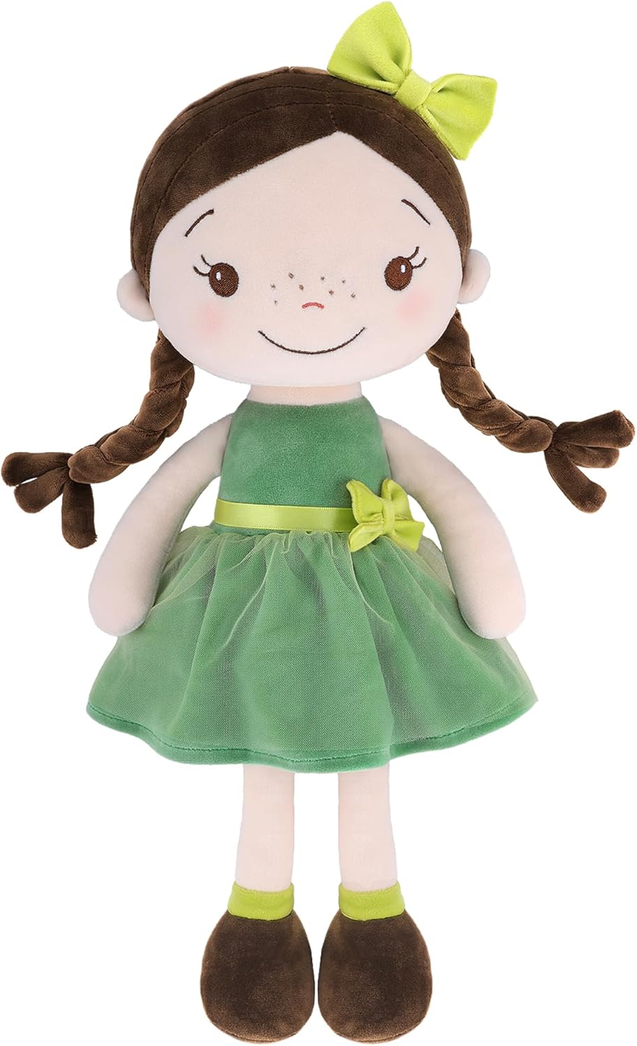 Soft Baby Doll Toys (16'') for Girls, My First Baby Rag Dolls for 1 Year Old Girl Birthday Gift Plush Doll Toys Machine Washable Baby Doll for Toddler Kids Infants - Forest Girl 16-inch Forest Girl