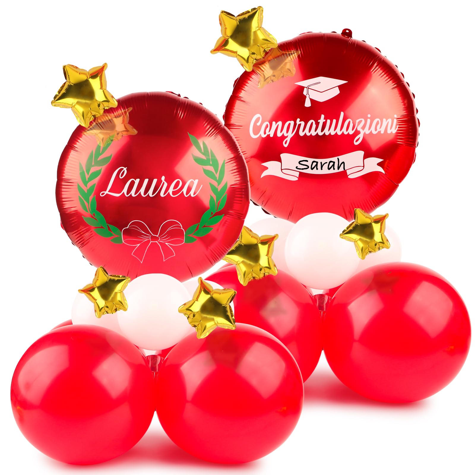 Confezione da 12 decorazioni per feste di laurea 2024