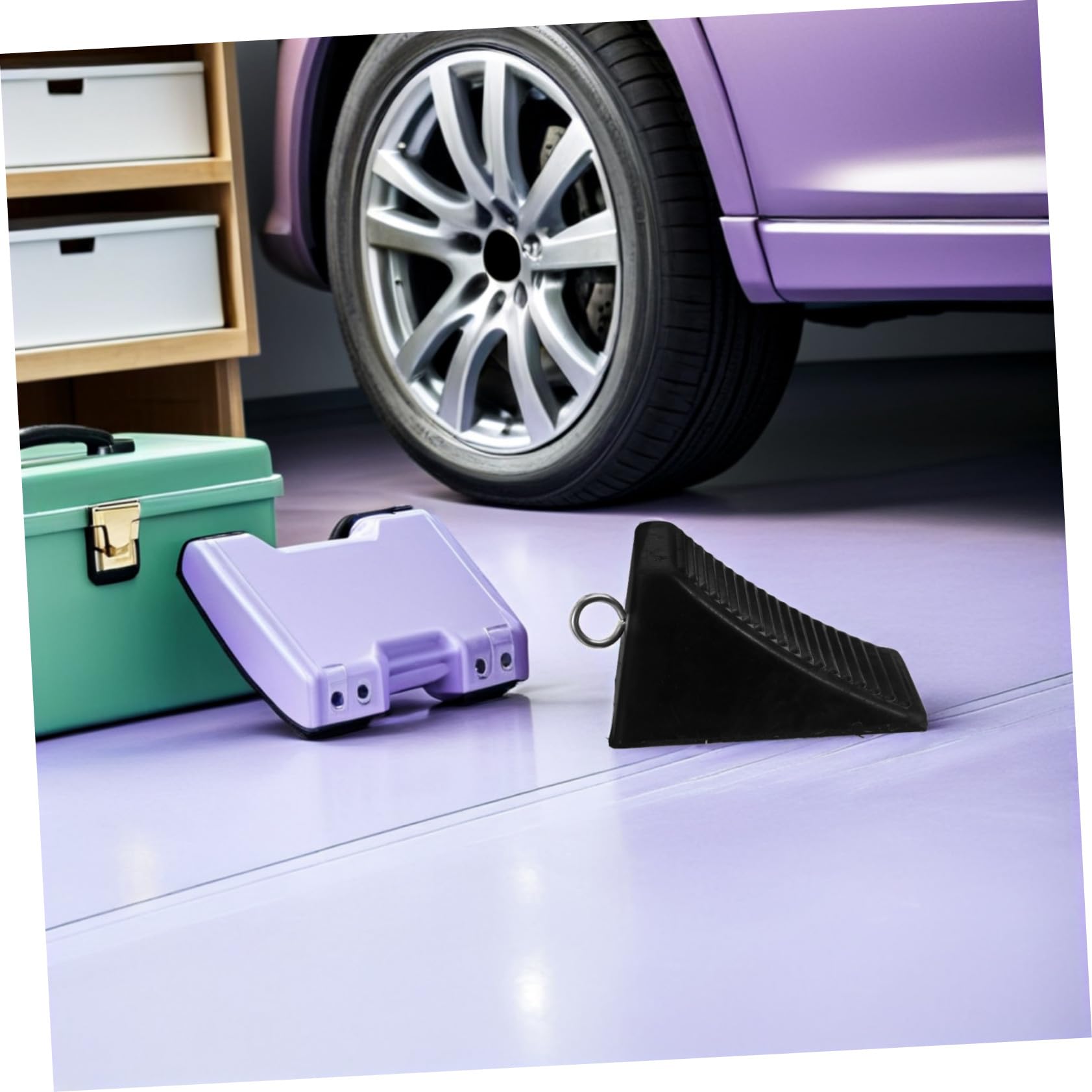 2 Topes De Rueda Para Remolque Coche Rueda Antideslizante Bordillo De Aparcamiento Para Garaje Autocaravana Topes De Aparcamiento