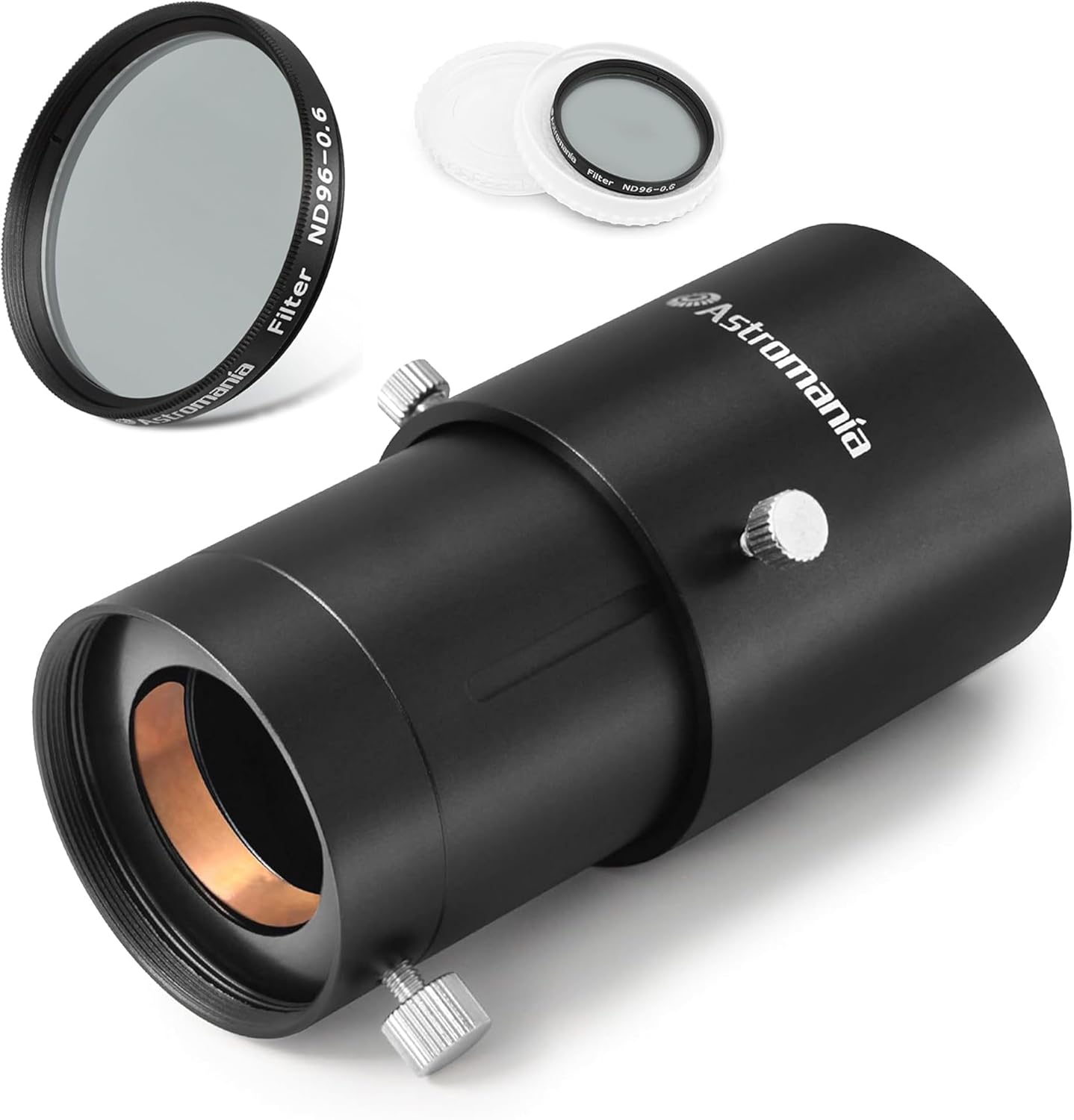 Astromania 2" Moon Telescope Eyepiece Filter ND96-0.6 - Bundle with - 2" Variable Universal Camera Adapter