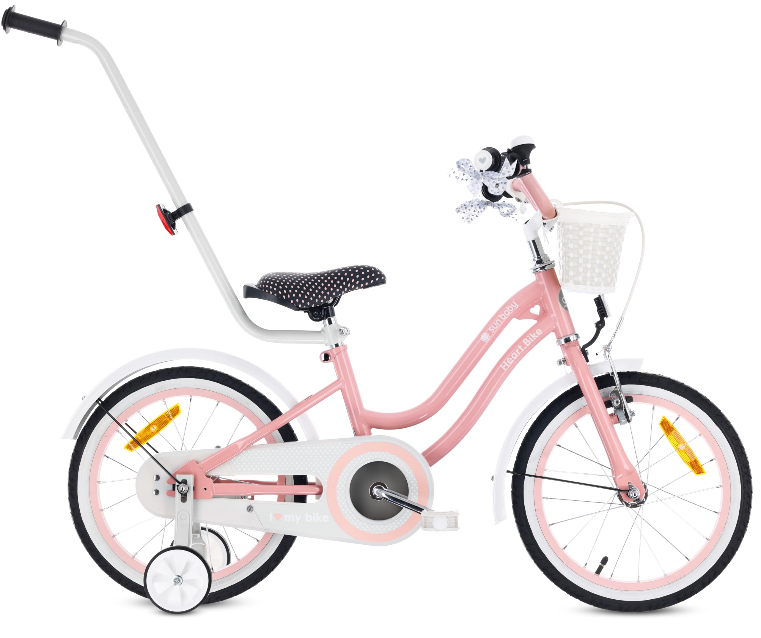sun baby Bicicleta para niñas Heart Bike, tamaño de Rueda 12 14 16 Pulgadas, con Barra de Empuje Desmontable, Bicicleta Infantil para niñas de 2 a 6 años — view 21