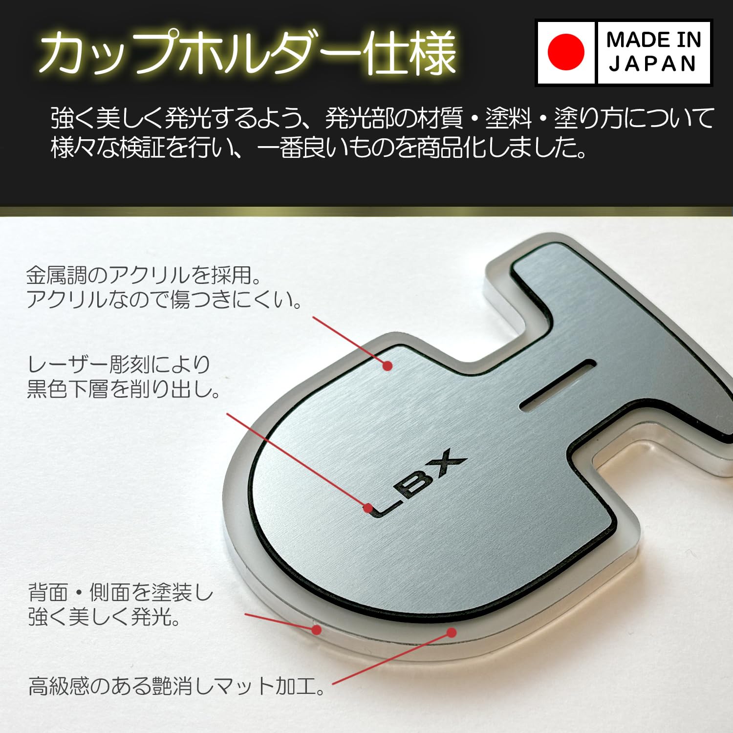 LEDカップホルダーイルミネーション ホワイト 5セット eale_p-141_1