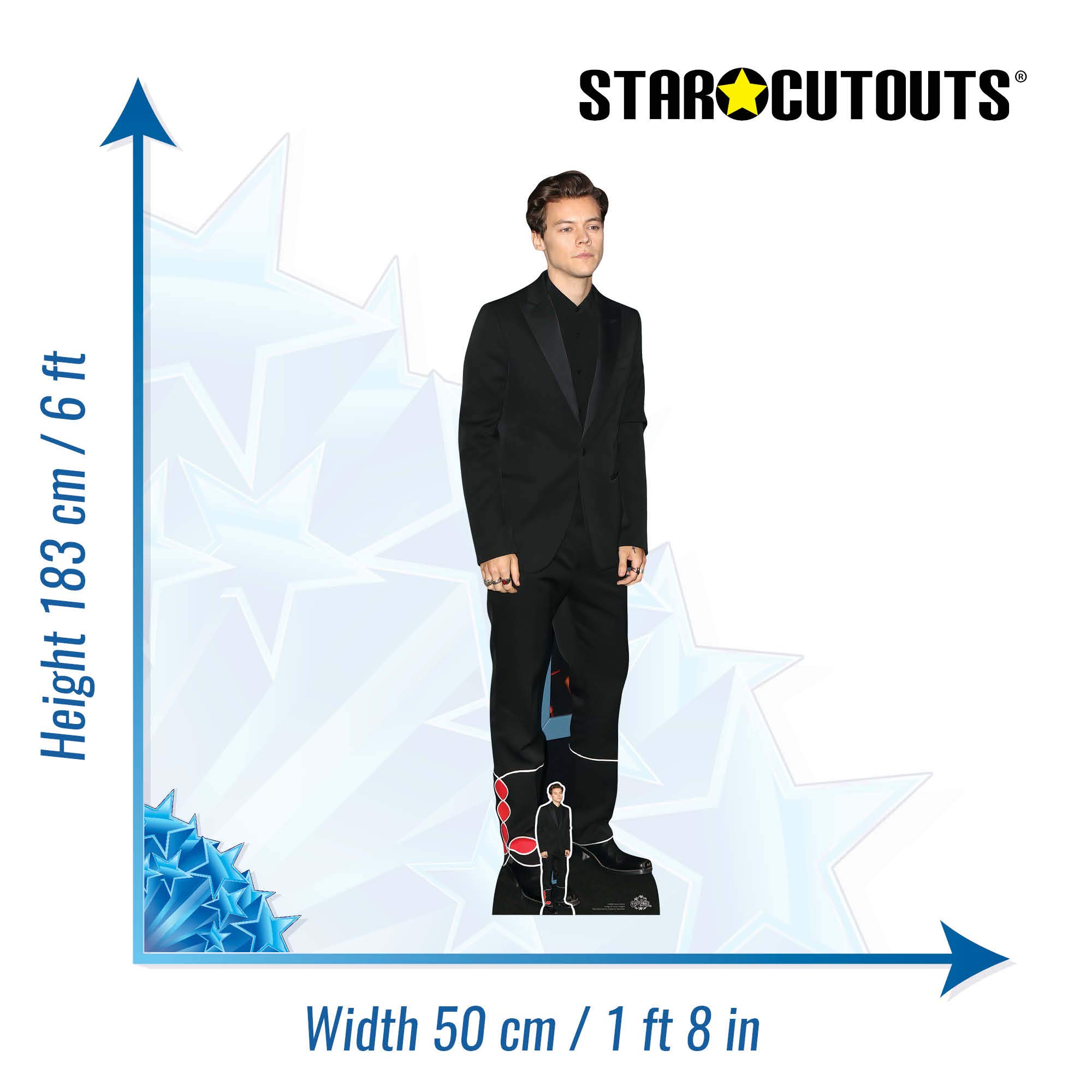 Silhouette Grandeur Nature Zayn Malik - Carton Avec Mini Tenue Noire | Déco Fête, Fan, Photo Fun