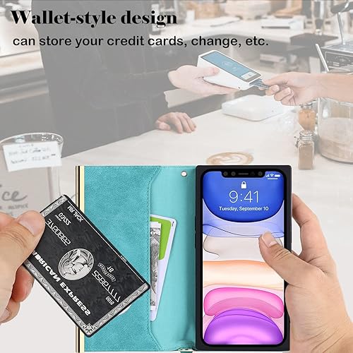 Miniatura 2 de Havaya Funda cruzada para iPhone 13 Mini con correa para mujer, funda para iPhone 13 Mini con tarjetero para iPhone 13 Mini, funda de cuero con