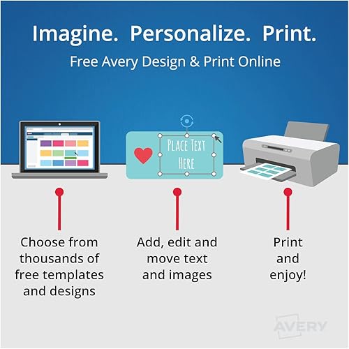 Miniatura 7 de Avery Etiquetas de identificación blancas extraíbles de 3-13 x 4 pulgadas paquete de 150 6464