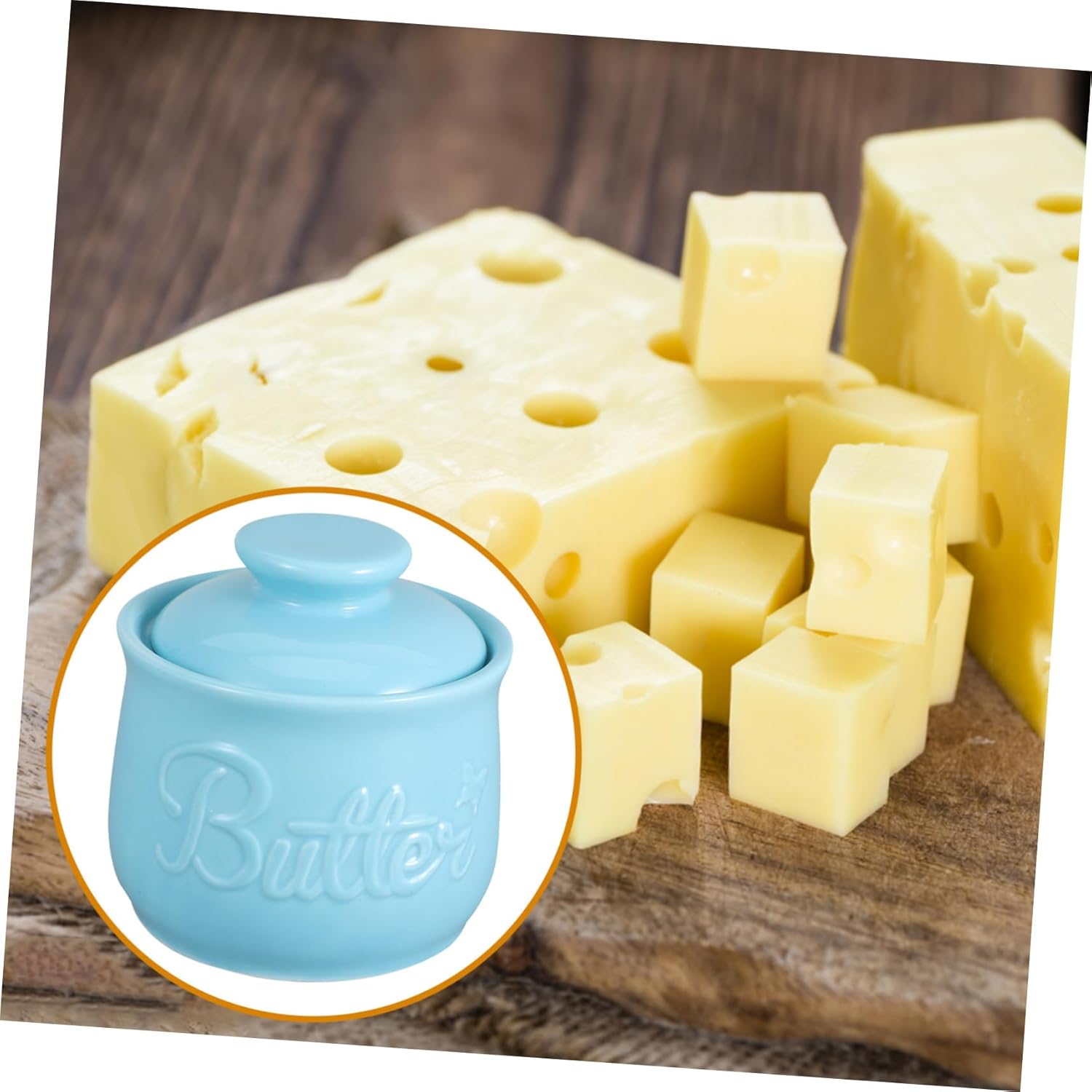 Ceramic Butter Keeper with Lid Traditional French Butter Crock for Kitchen Storage for Countertop Preservation Container