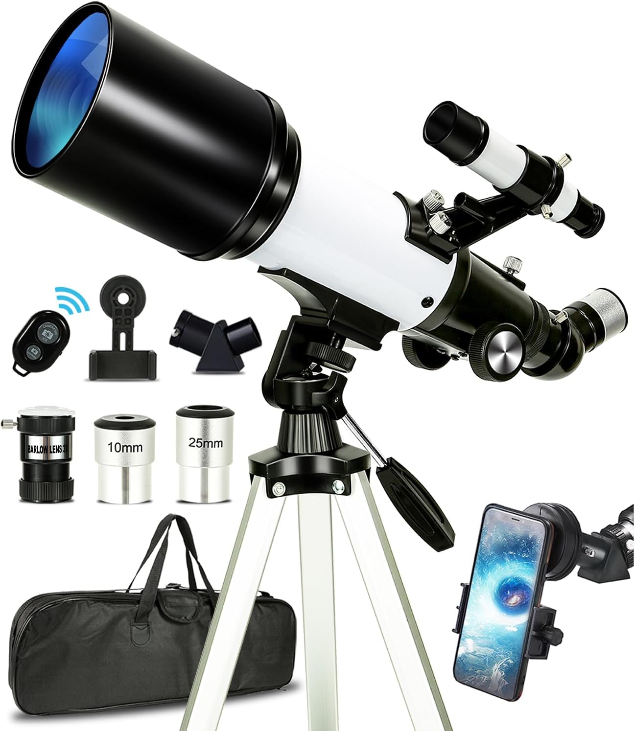 Portable High Powered Professional Refractor Astronomical Telescope Thumbnail