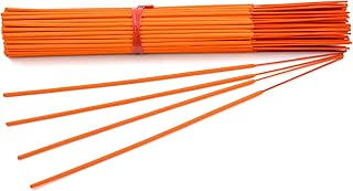 100 Unscented (Orange) Incense Sticks 11 inch - 100% Natural Joss and Bamboo 11" Punk Blanks - for DIY Aromatherapy Incense Making.