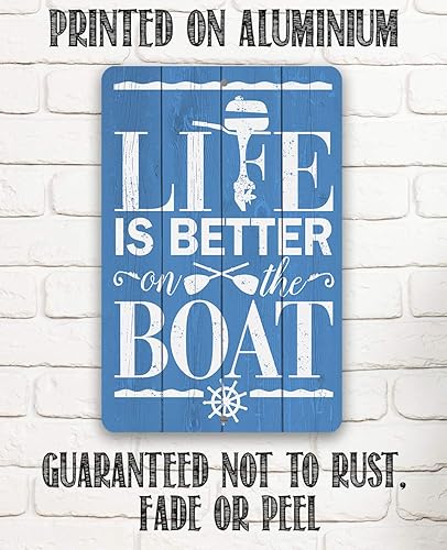 Miniatura 6 de Life Is Better On The Boat - Great Lake House Decor, Cabin and Lake Life Print, Lake Decorations for Summer Home, Boating and Fishing Sign, 12x18