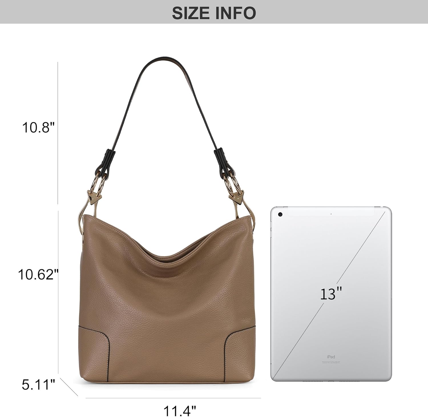 Montana West Medium Hobo Bags for Women Top Handle Satchel Shoulder Purse Bucket Handbag - Image 4