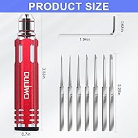 Vista 6 de Prime Model Scriber Gundam Resin Carved Scribe Line Hobby Cutting Tool Chisel, Model Chisel with 7 Blades (0.1/0.2/0.4/0.6/0.8/1.0/2.0mm)，for
