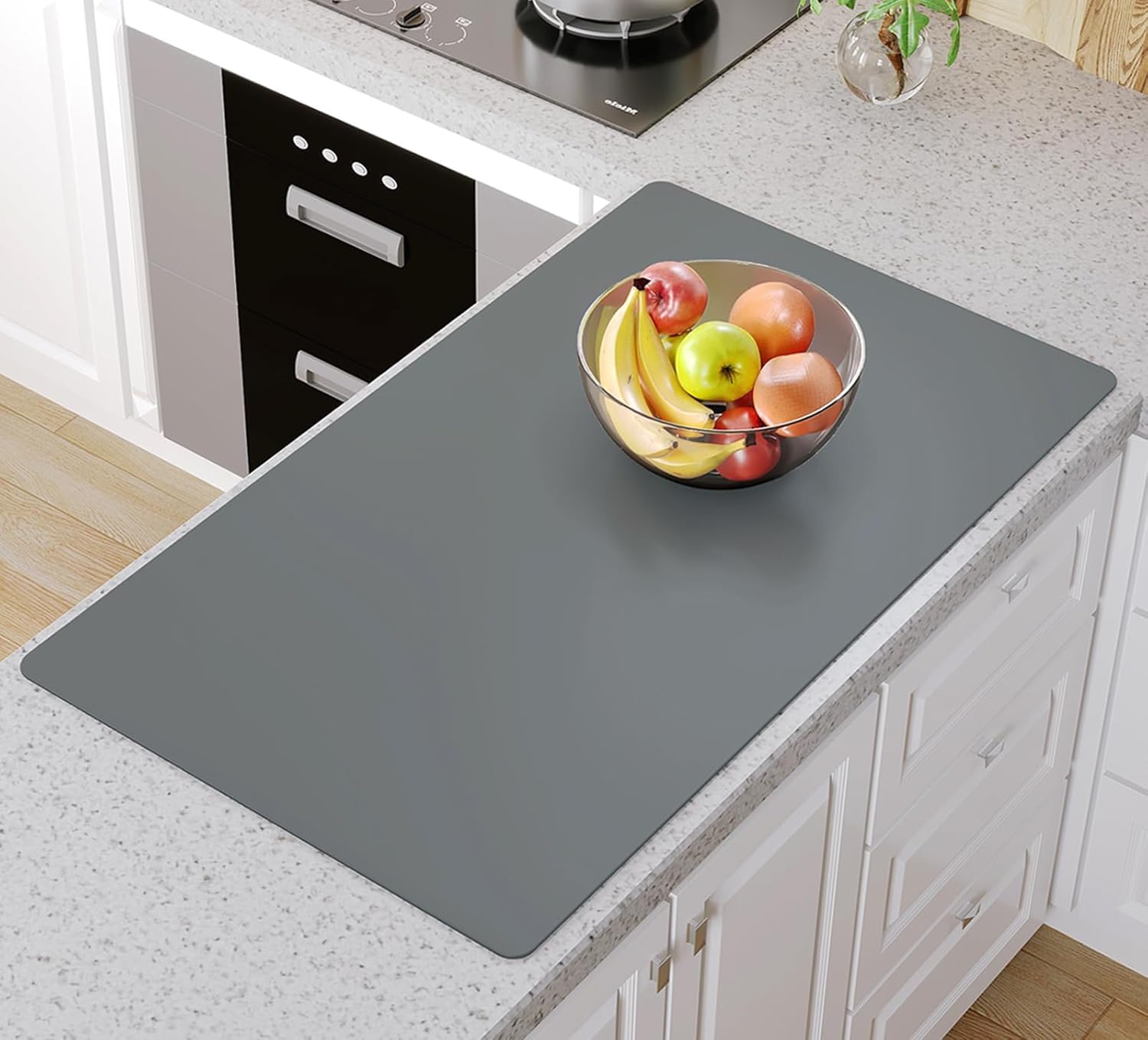 Warome Silicone Mats for Kitchen Counter, 36"X 23.6" Heat Resistant Mats for Countertop, Extra Large Silicone Countertop Protector Mat, Nonstick Counter Mat For Baking/Pastry/Crafts-Gray 36"L x 23.6"W 36"Grey