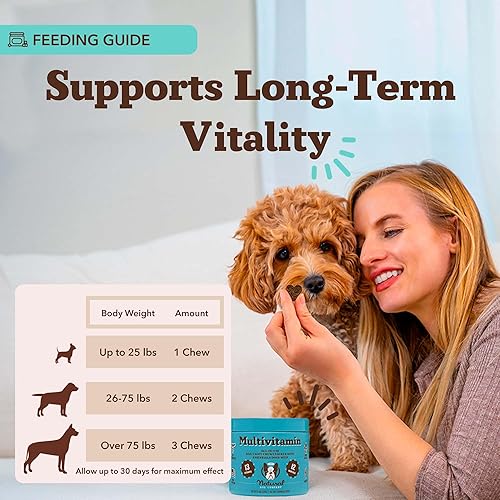 Miniatura 5 de Natural Dog Company Multivitamínico 25 en 1 para perros  Masticables suaves formulados por veterinarios para cachorros, adultos y perros mayores,