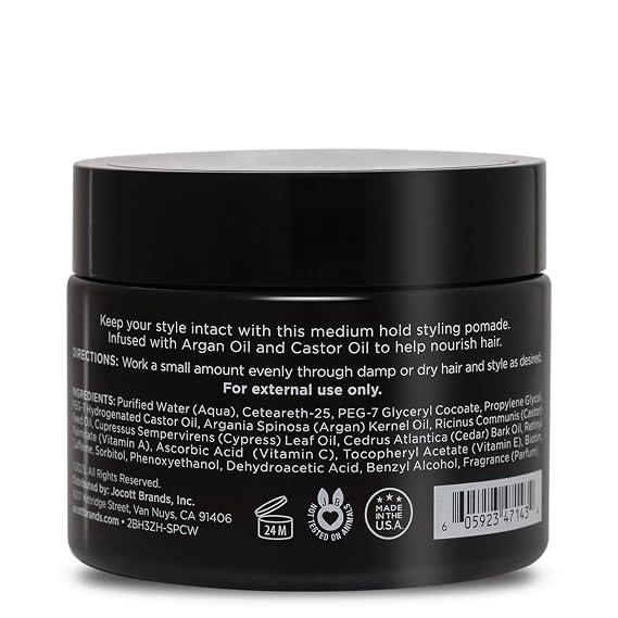 Argan Magic Medium Hold Pomade with Argan Oil | Shapes, Adds Texture, Increases Definition, Paraben Free (8 Oz)