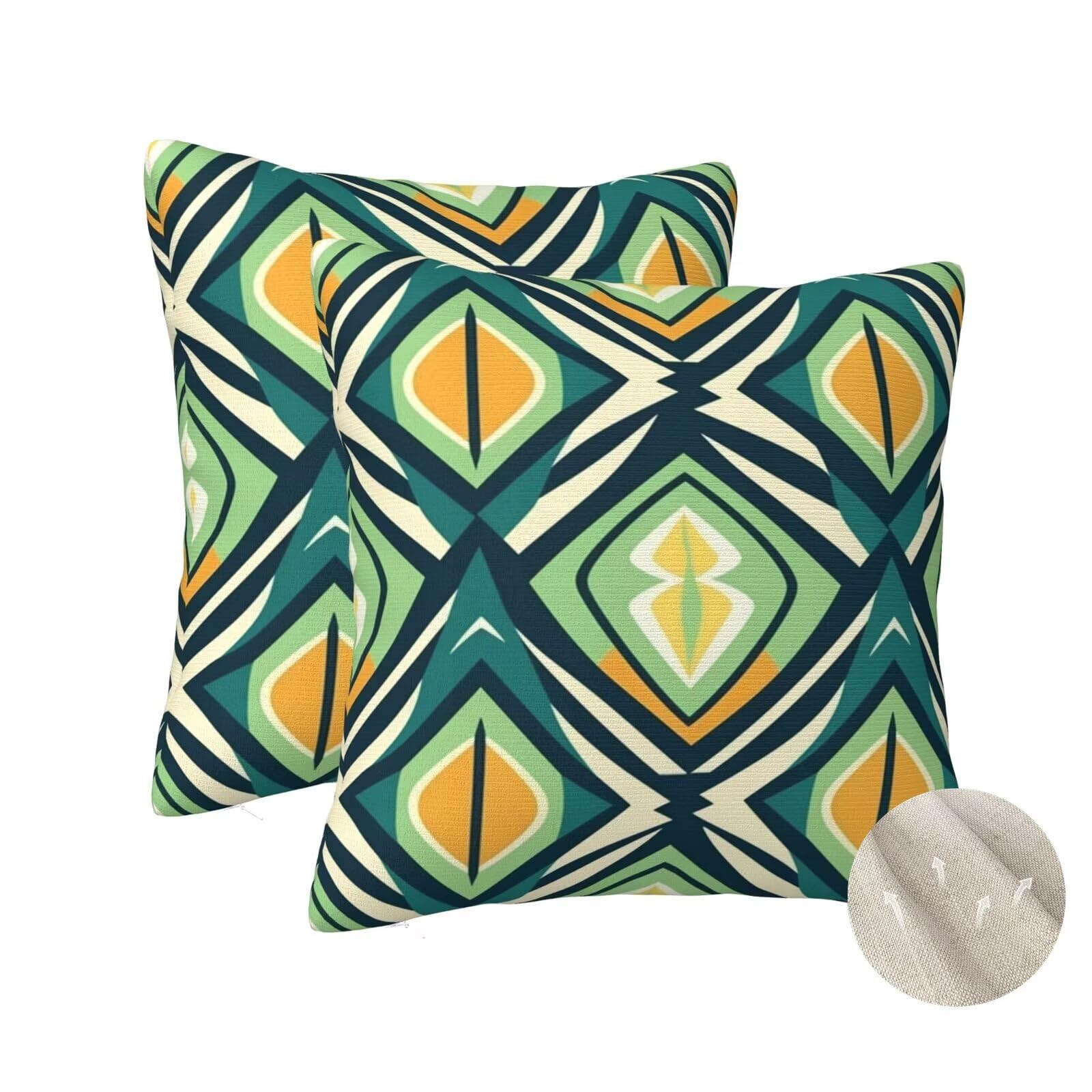 Housse coussin vert 60x60 cm décoratif idéal pour sublimer votre salon