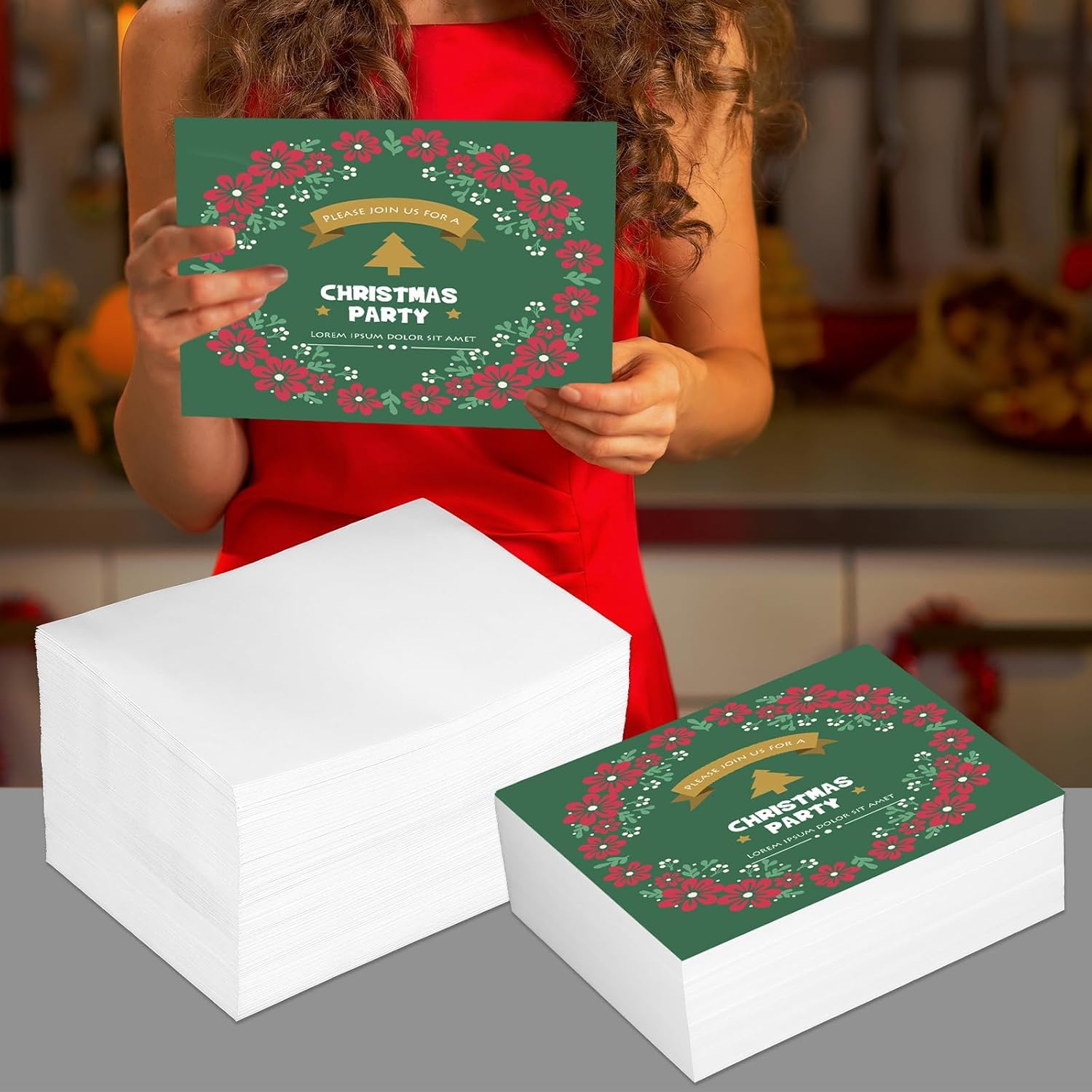 gisgfim 200 Set 5 x 7 Flat Blank Note Cards and Envelopes with A7 Cardstock Envelopes Self Seal Printable White Cardstock with Envelope Wedding Blank Invitations Kit for All Occasion (NOT FOLDED)