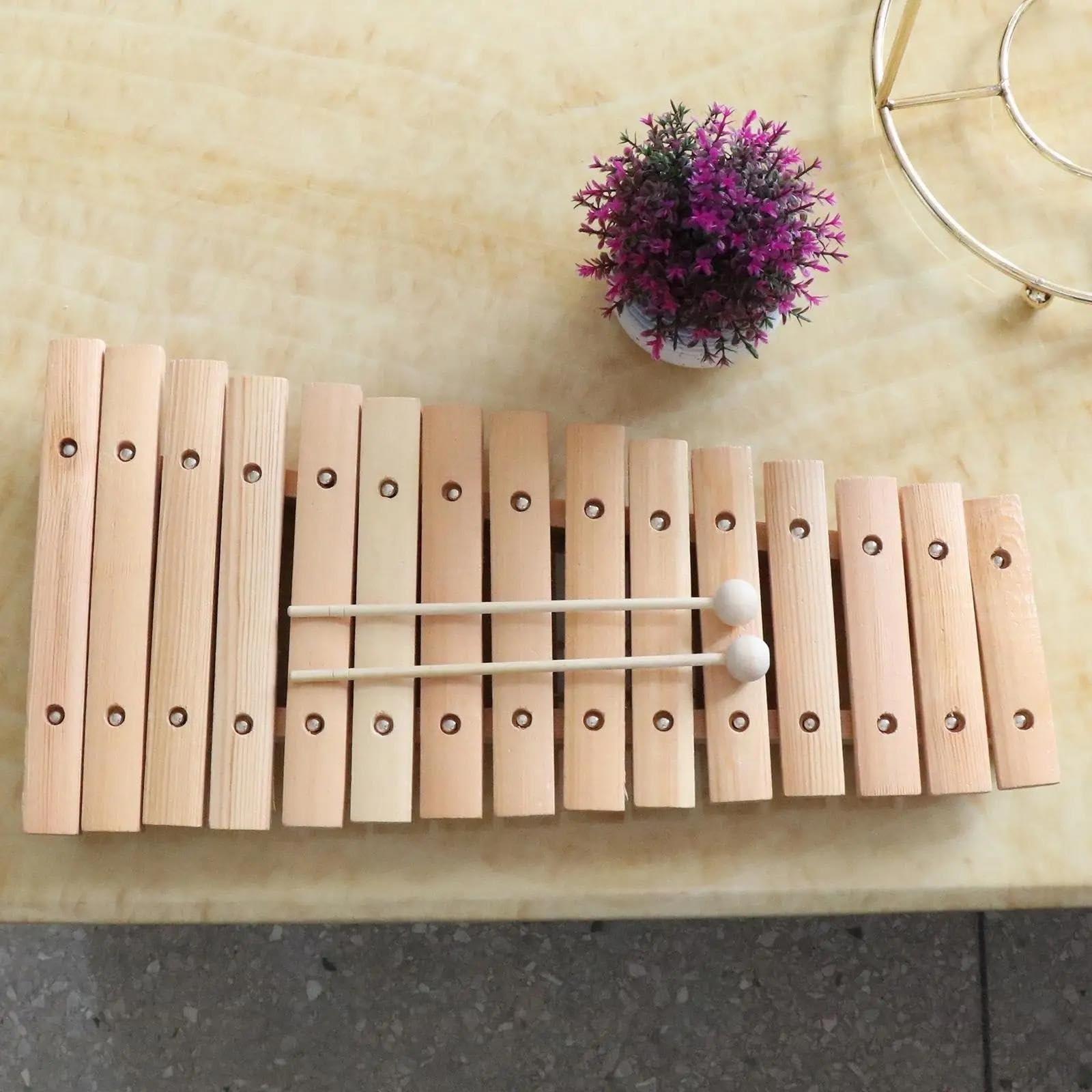 Xilófono Xilófono De Madera De 15 Notas Con 2 Mazos Para Amantes De La Música Principiantes