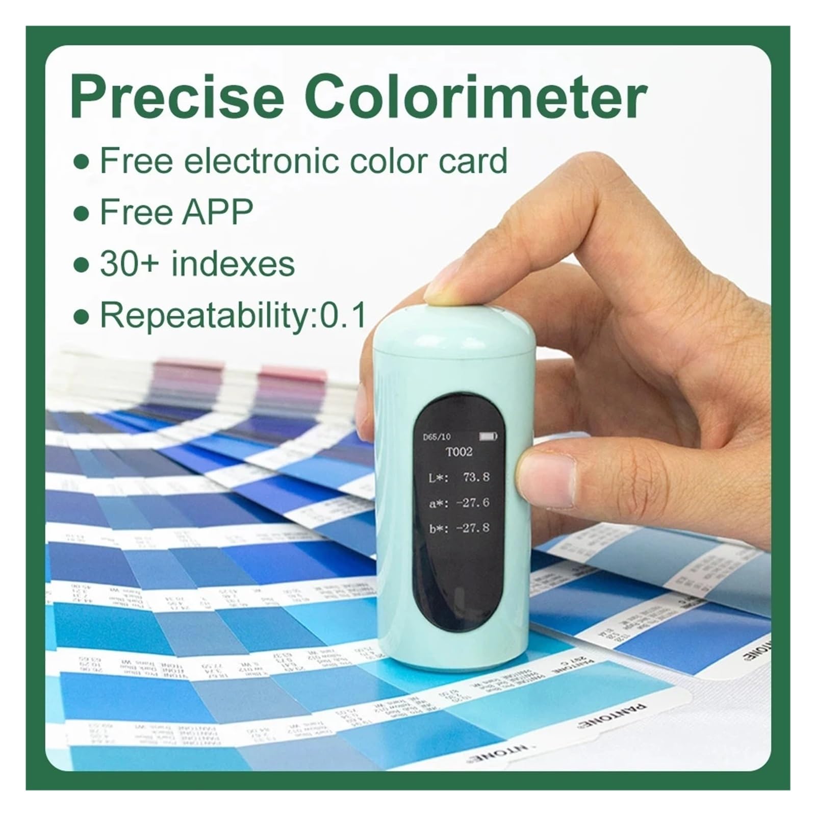 Es App-Kolorimeter, tragbarer Farbanalysator, mehr als 30 Indizes, wie RGB, Lab, zur Farbanpassung und Messung von Farbunterschieden zur Farbprüfung | Básico