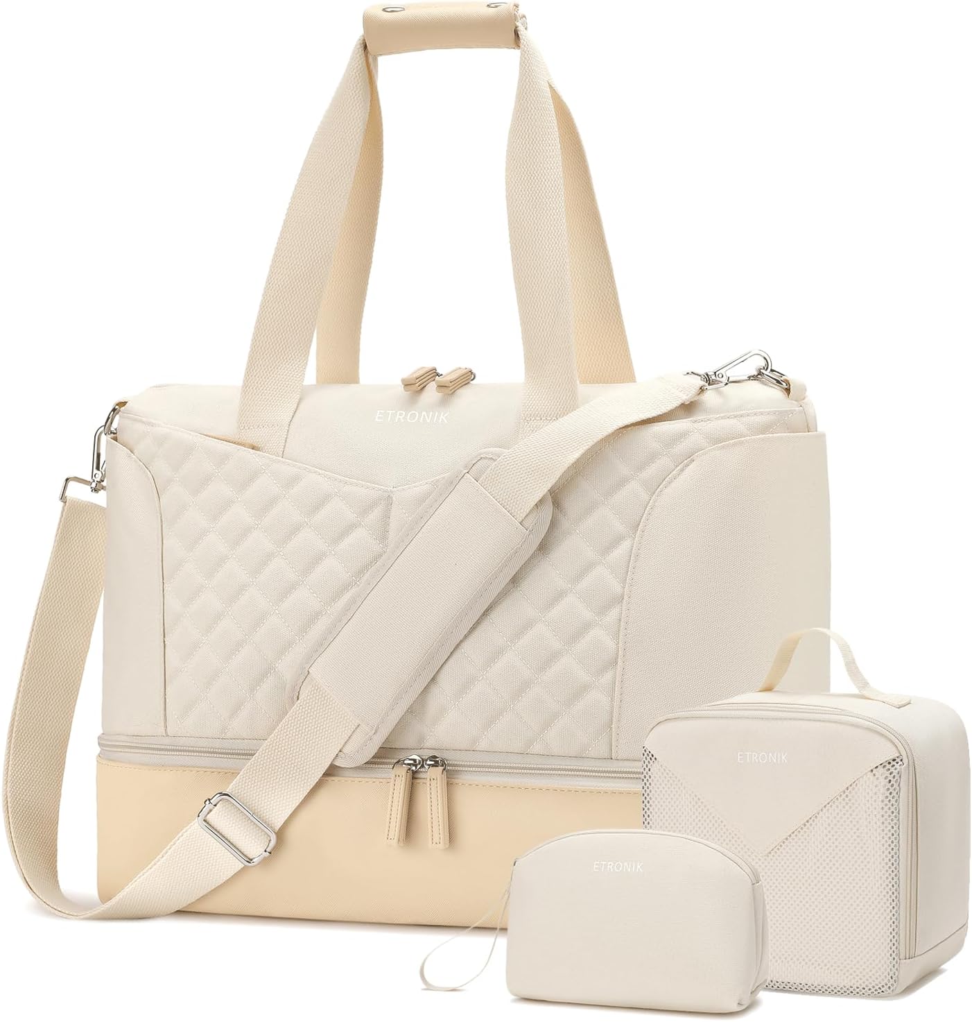 ETRONIK Weekender Bag for Women, Large Canvas Duffle Bags