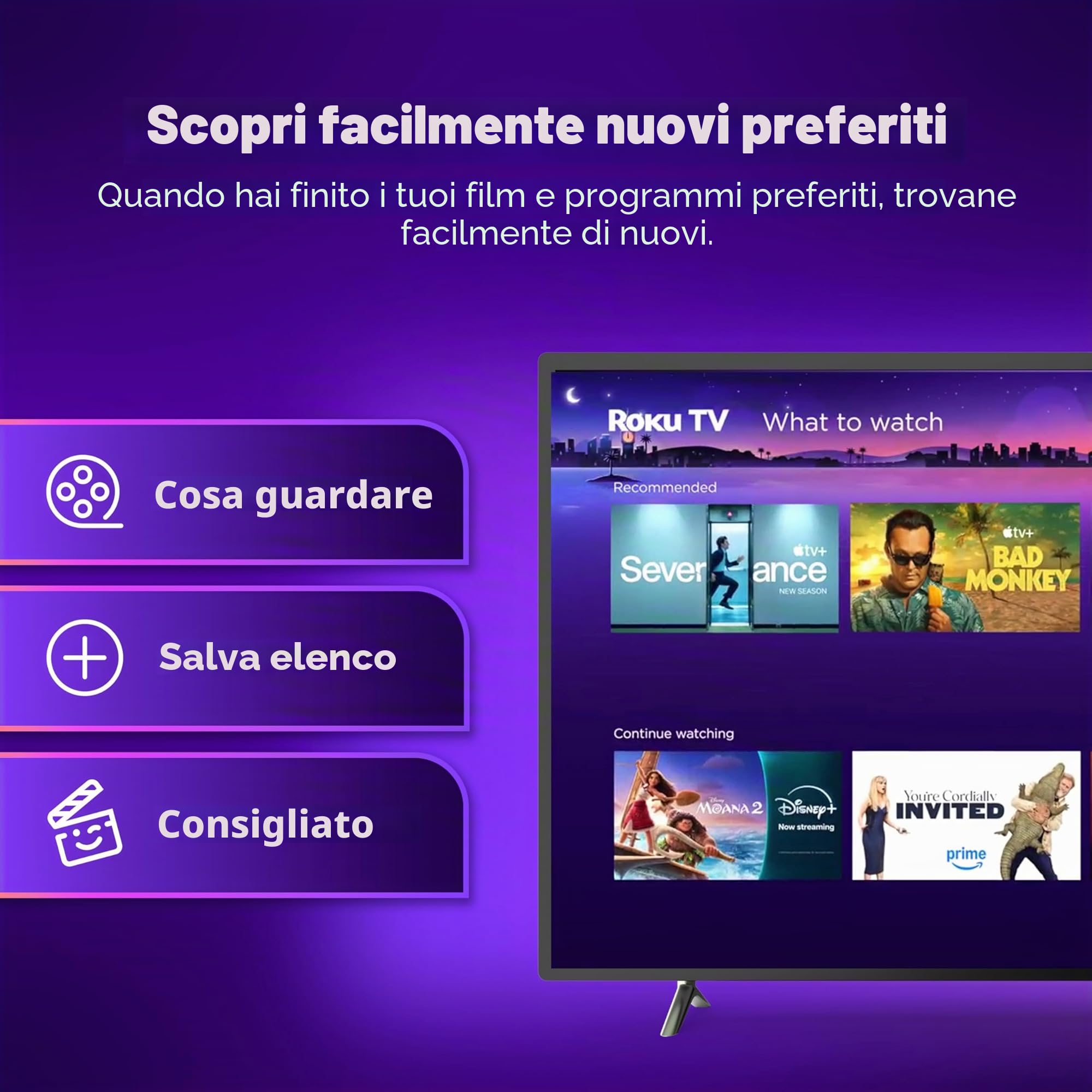 Roku® Streaming Stick™ 2025 - Dispositivo di streaming HD Roku per TV con telecomando vocale - TV gratuita e in diretta