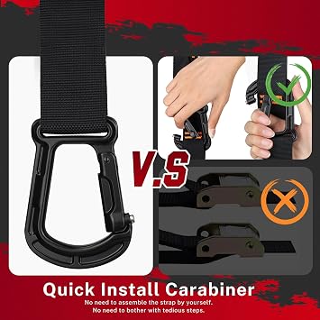 Gonex Wooden Gymnastic Rings with Adjustable Number Straps, Olympic Rings for Gym, Workout, Exercise, Outdoor Training, Quick Install Carabiner, 8.7 ft Straps Pull Up Non-Slip Rings