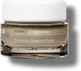 KORRES Black Pine 4D Bio-ShapeLift Plumping Night Cream, Firming Face Moisturizer for Women & Men, Overnight Hydration Cream for Smoother-Looking Skin, Vegan Skincare, Dermatologist-Tested, 1.35 Fl Oz