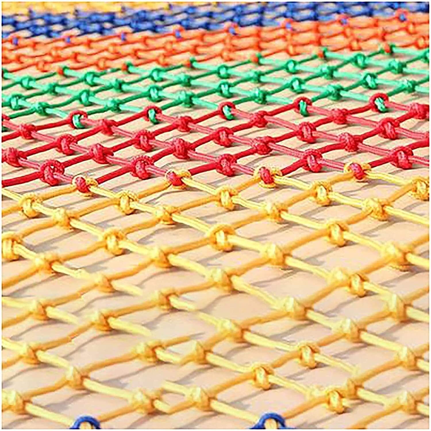 HAPPLiGNLY Garden Swing Outdoor Hammock Playground Decoration, Color Cargo Net Weave Nylon Child Safety Net Protective Net, Rope Net Railing Patios Safety Net Rope Netting (Size : 3x8m(9x26ft