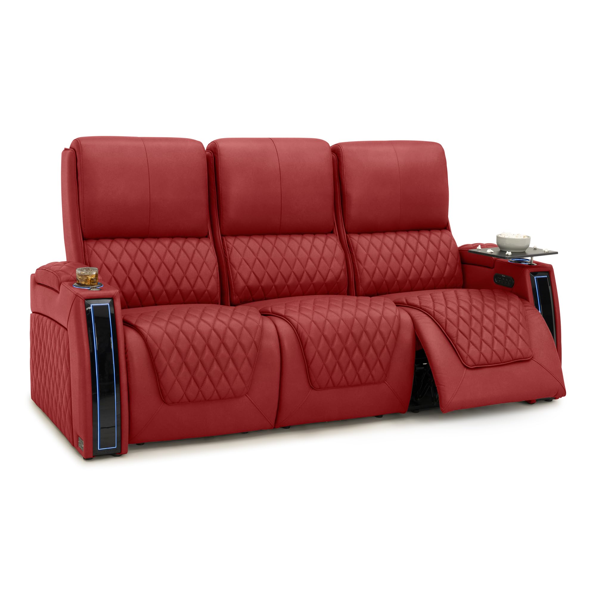 Seatcraft Apex Home Theater Seating Red Row of 3 Sofa