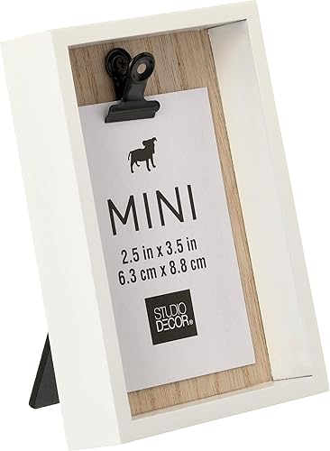 Miniatura 3 de Paquete de 24: caja blanca profunda de 2.5 pulgadas x 3.5 pulgadas; marco de clip mini de Studio Décor®