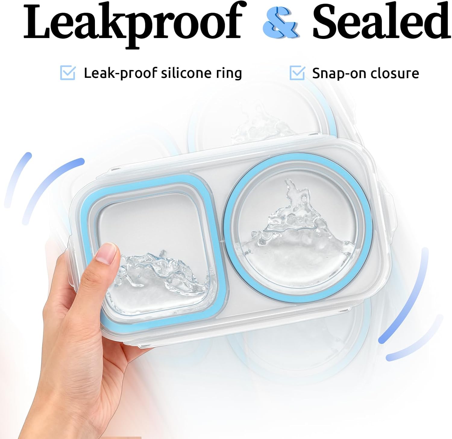 4 Pack Stainless Steel Snack Containers For Kids Adults, 2 Compartment Reusable Metal Snack Boxes With Leak-Proof Lids, Compact Lunch Food Storage Container - Image 5