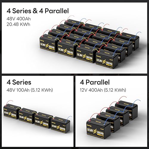 Miniatura 6 de Batería de litio LiFePO4 de 12 V 100 Ah, baterías de litio de 12 voltios grupo 31 protección a baja temperatura BMS de 100 A integrada, hasta 15000