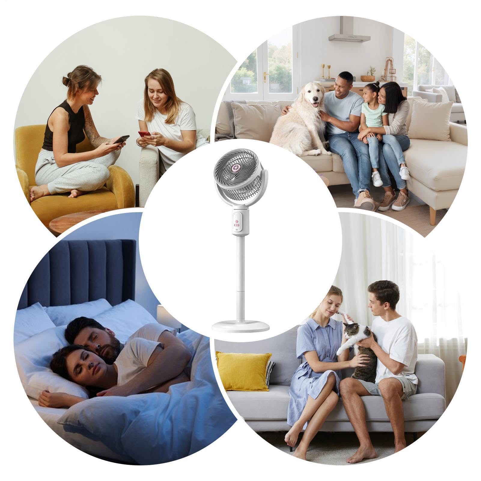 Ventilatore A Piantana Con Telecomando 5 Velocità 180° Oscillante Timer 8h | Ventilatore A Piantana Regolabile Per Camera Da Soggiorno Cucina Ufficio Domestico Dormitorio