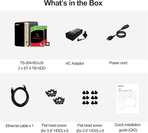 Miniatura 18 de QNAP TS-664-8G-US NAS de escritorio de alto rendimiento de 6 bahías con procesador Intel Celeron Quad-Core, ranuras PCIe M.2 y conectividad de red