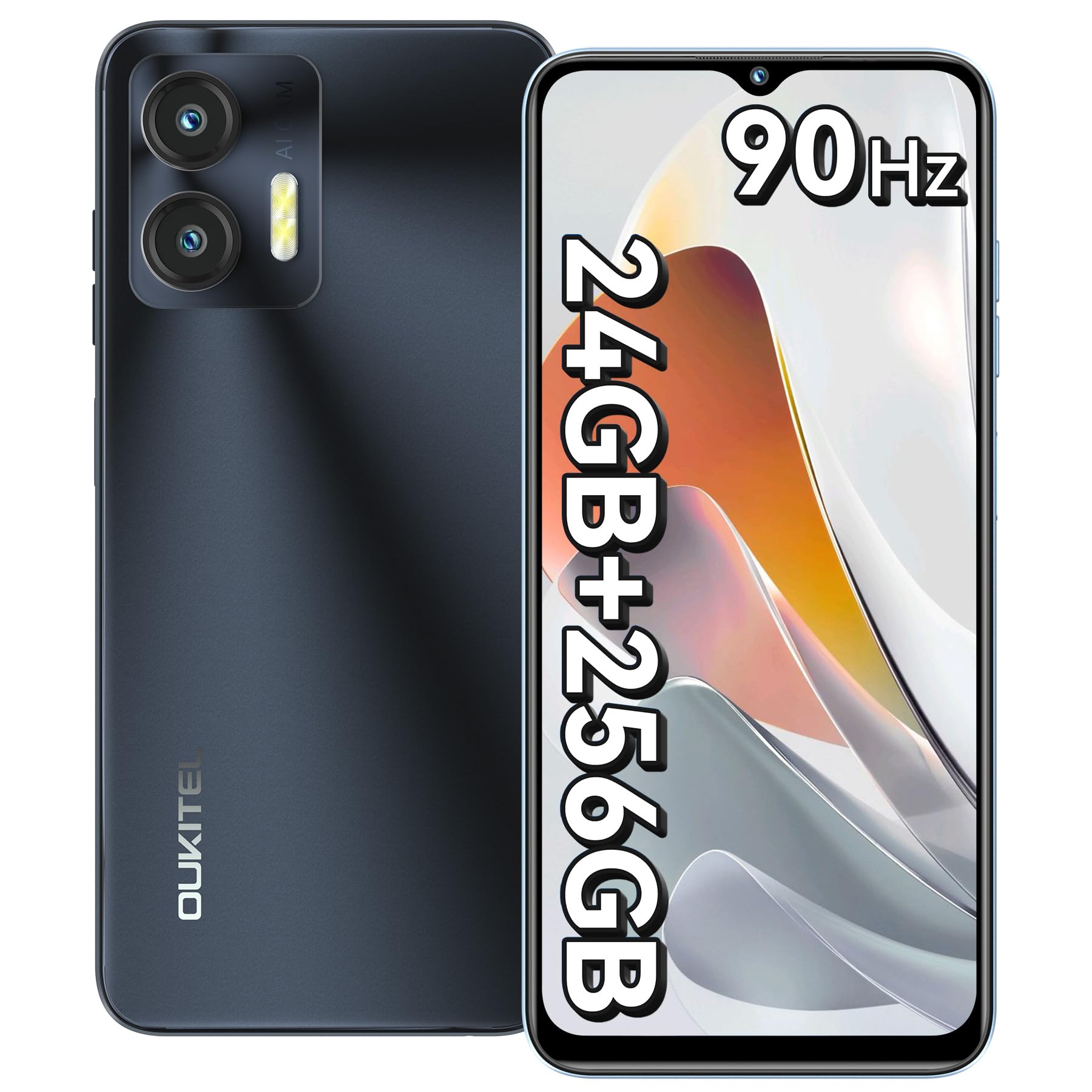 OUKITEL C36 Smartphone Ohne Vertrag 24GB+256GB/1TB,Android 14 4G