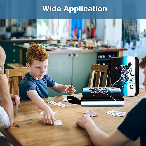 Miniatura 7 de Carpeta de tarjetas de fútbol, tarjetas comerciales deportivas 2024 con fundas para álbum, 990 bolsillos, portatarjetas de fútbol, protectores de