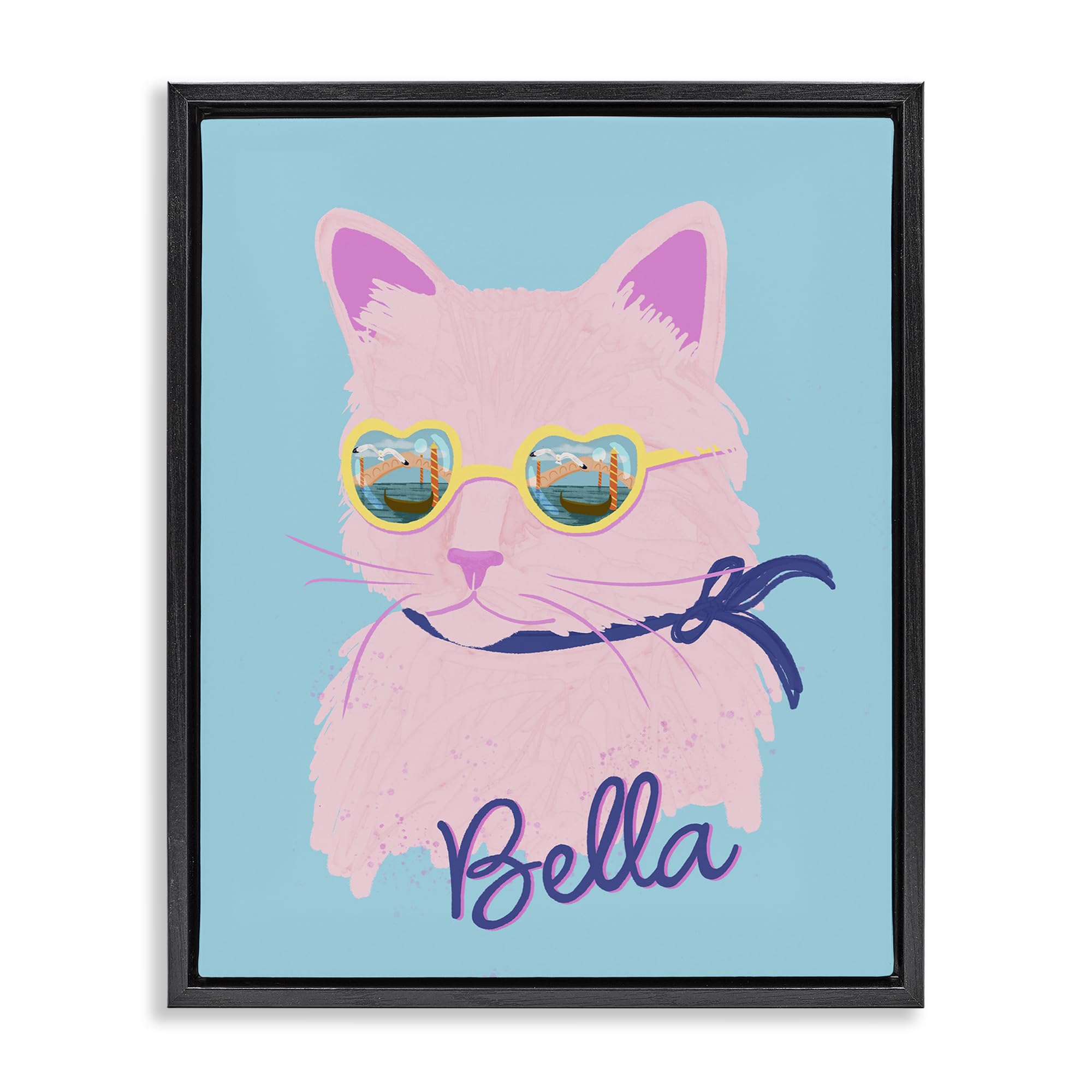 'Cool Cat Bella'| Floating Frame Canvas Art