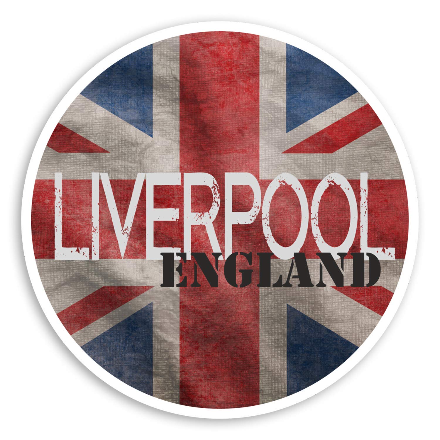 Destination Vinyl Ltd Multi 2 X 10Cm Liverpool England Vinyl Stickers - Uk Gb Flag Luggage Sticker #30577 (10Cm Wide)