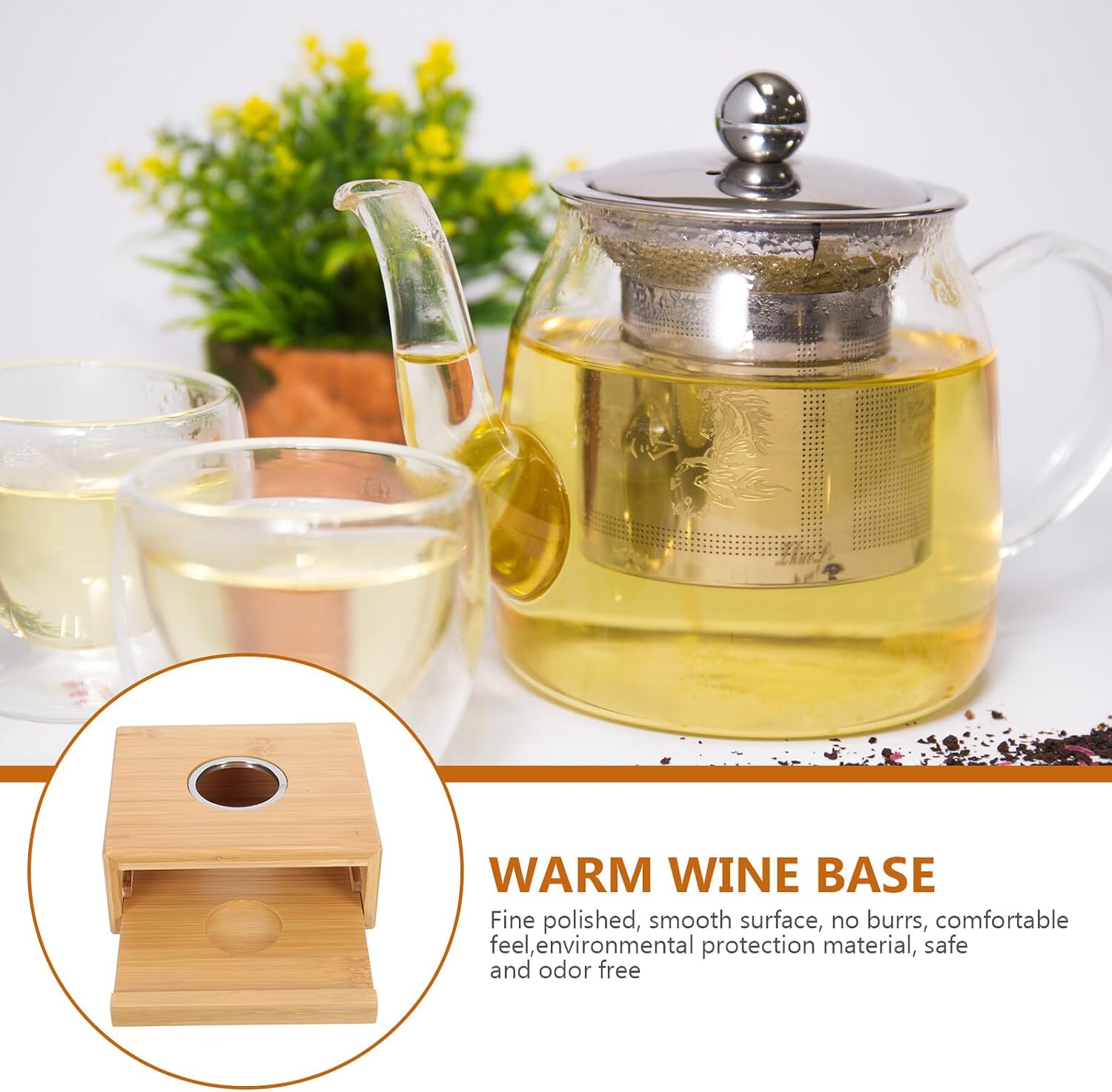 Tea Stove Holder Multi-Functional Teapot Warmer Base for Household Tea Accessories Candle Holder Portable Design for Brewing and Heating