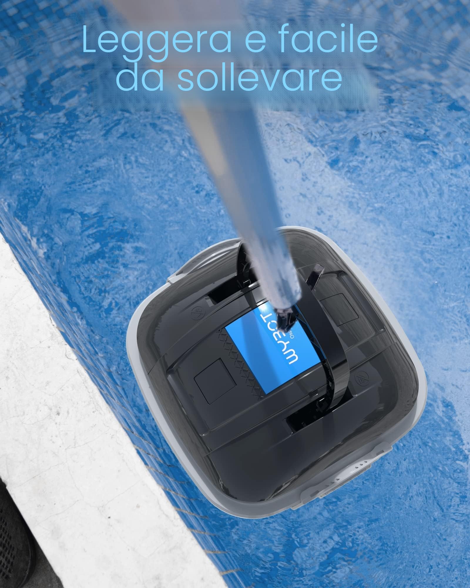 Robot Piscina Fuori Terra per Piscina da 80m², Robottino Pulitore con Doppia Motricità, Robot Piscina Pulitore Senza Fili con Batteria Autonomia 100 Min | Doppia Filtrazione e Parcheggio Autonomo