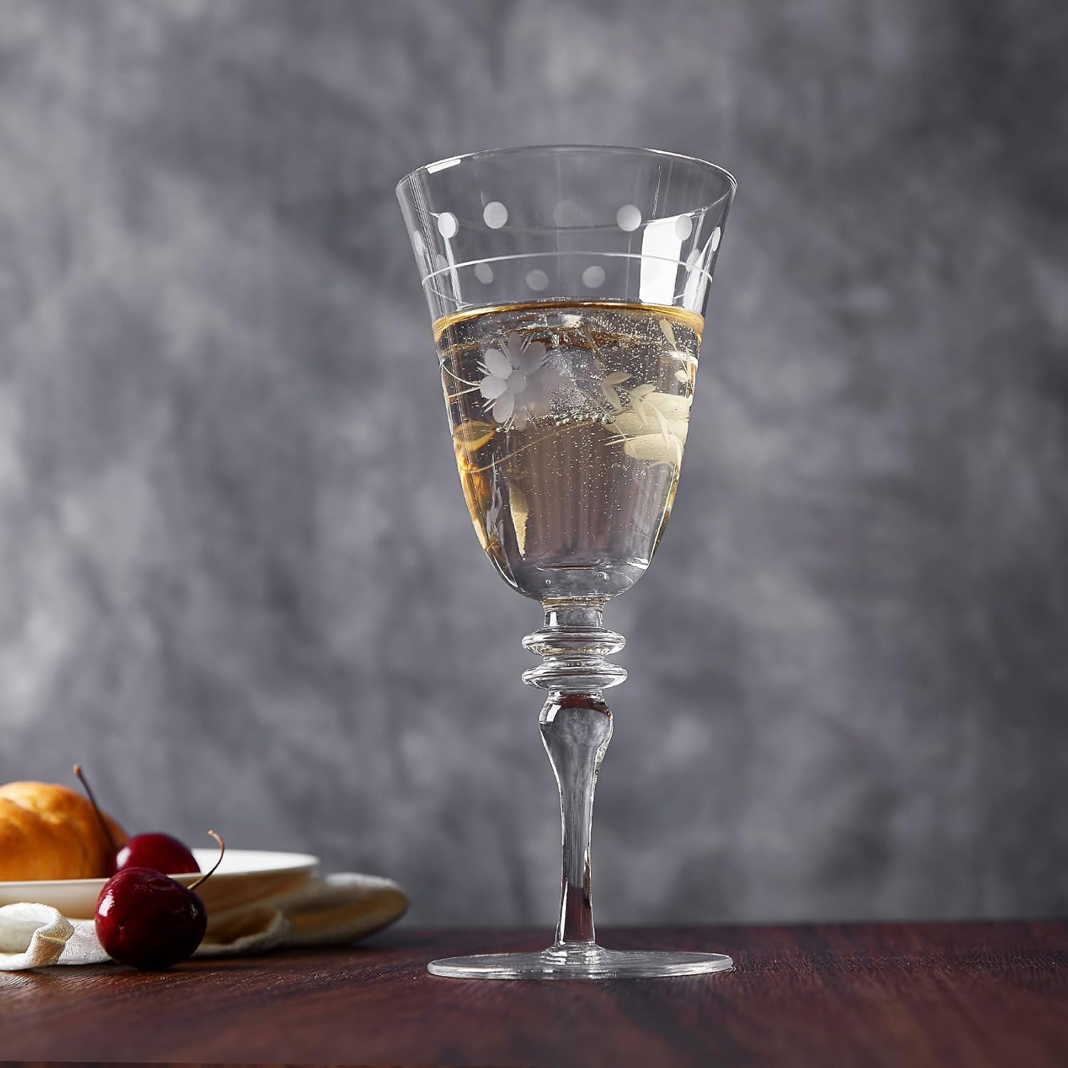 Royalrose Premium Delight 14.2 oz Wine Glasses Set of 4 – Hand-Blown with Etched Long Stem, Classic Glassware for Weddings, Dinners, and Holiday Gifting (Vintage Wine Glasses) - Image 8