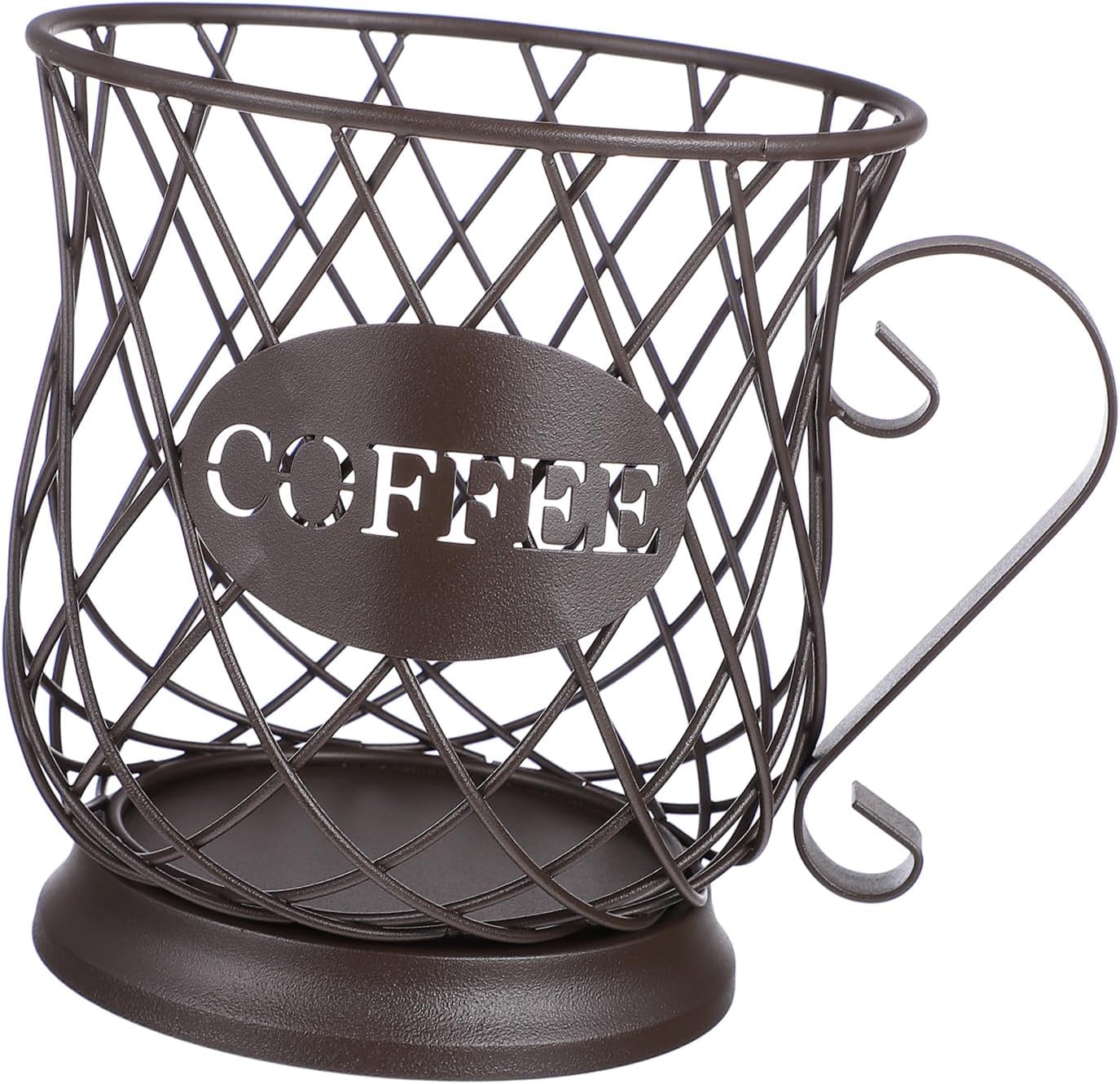 Metal Coffee Holder Simple European Style Coffee Capsule Organizer Storage Basket for Home and Office Counter