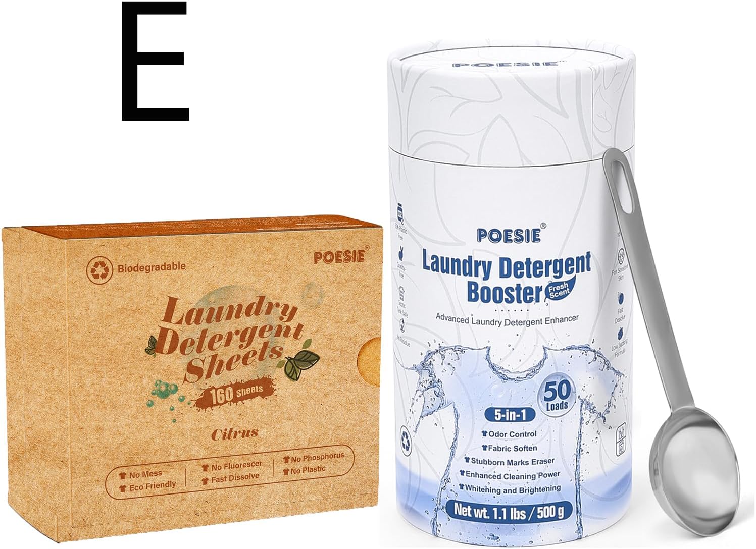 Poesie Laundry Detergent Sheets Citrus Scent 320 Loads & 50