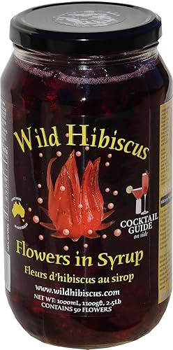 Wild Hibiscus Flower Co. Flores de Wild Hibiscus - 100% naturales, comestibles, cultivadas de forma sostenible, 50 flores por frasco, paquete de 4,